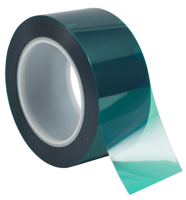 緑ポリエステル保護テープのシリコーンの付着力の高温は力のコーティングのために広く使用します