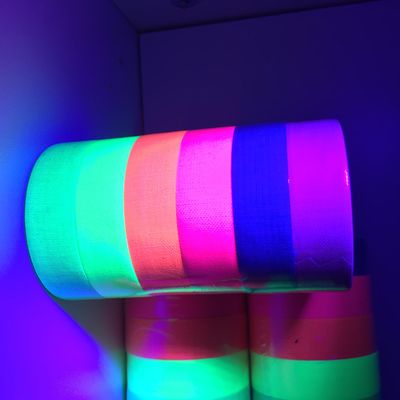 党のための紫外線黒く軽く明るい粘着テープのネオン蛍光綿布テープ警告テープ サプライヤー